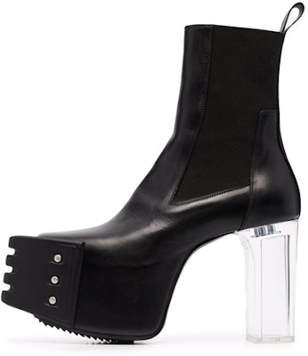 (Women) Rick Owens RO Grilled Calfskin Platform High-Heel Chelsea Boot 'Black' RP02B6843LCGGR-990 Buy (Women) Rick Owens RO Grilled Calfskin Platform High-Heel Chelsea Boot 'Black' RP02B6843LCGGR-990