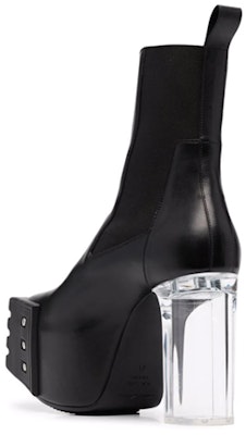 (W) Rick Owens RO 黑色烤牛皮高跟切尔西靴 RP02B6843LCGGR-990 Lookbook (W) Rick Owens RO 黑色烤牛皮高跟切尔西靴 RP02B6843LCGGR-990