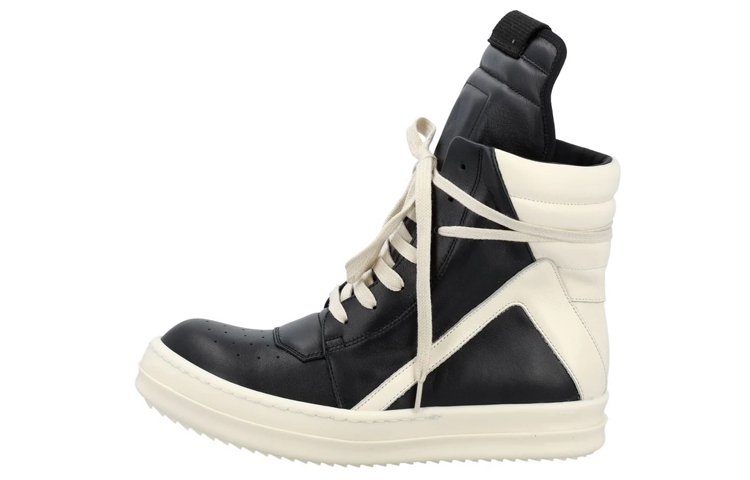 (Women) Rick Owens RO High-Top 'Black and White Colorblock' RP01B4894LPO-9111