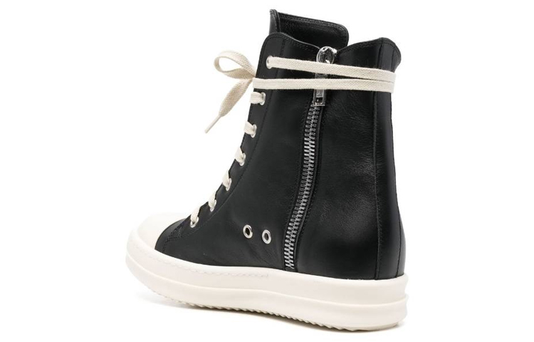 (W) Rick Owens RO High-Top 'Black Leather' 圖 3