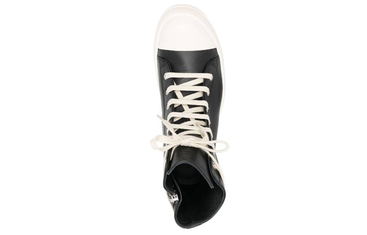(W) Rick Owens RO High-Top 'Black Leather' 圖 4
