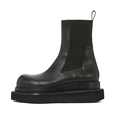 (W) Rick Owens RO Leather Chelsea Boot 'Black Platform'