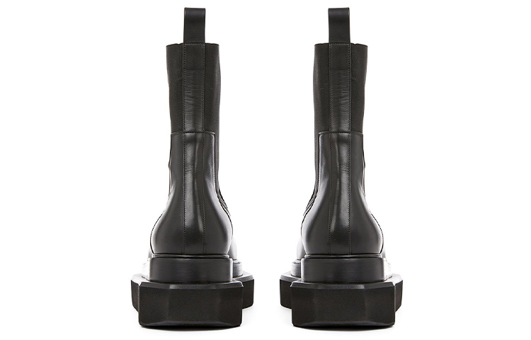 Shop 里克·欧文斯/RO 皮革 套穿厚底 短筒 切爾西靴 女款 黑色