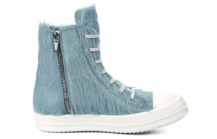Order (Women) Rick Owens RO Runway High-Top Sneaker 'Blue Fur Zip' RO02B6890LHL-5611