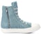 (W) Sneaker Tinggi Rick Owens RO Runway 'Blue Fur Zip' RO02B6890LHL-5611