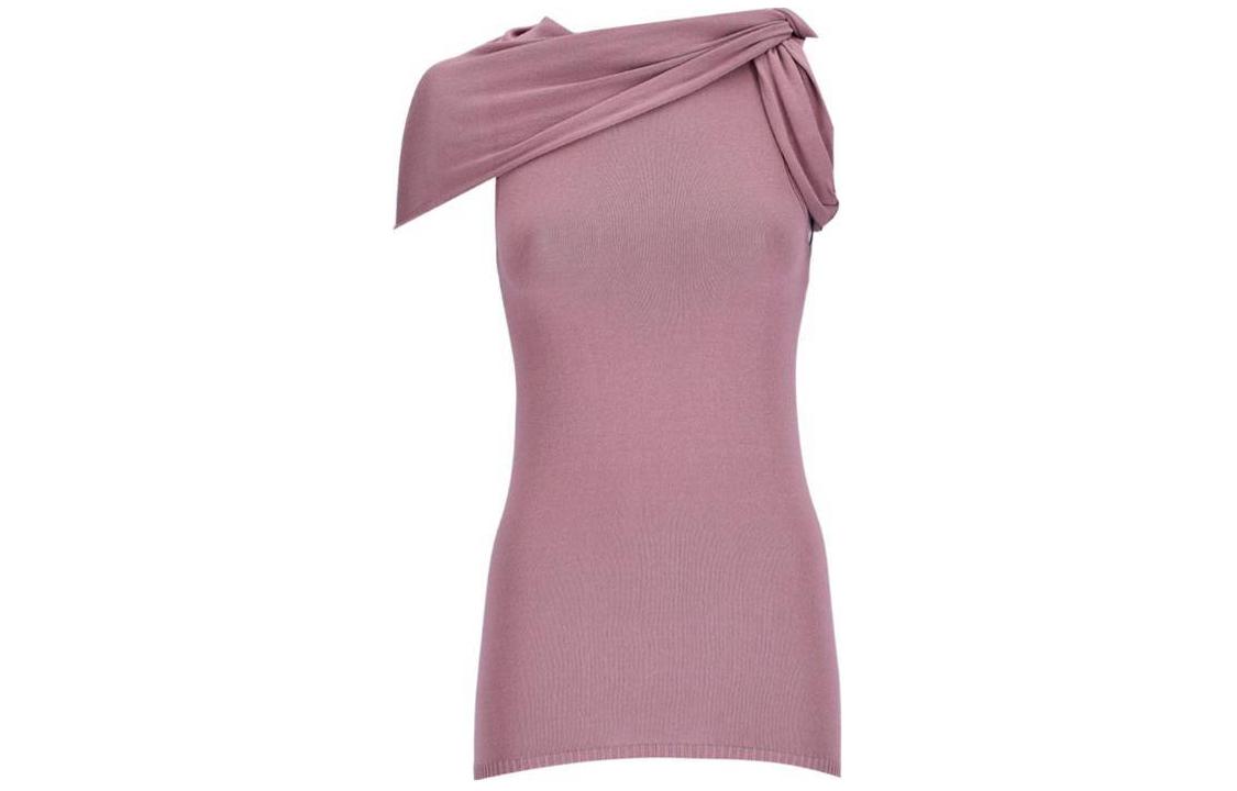 (Women) RICK OWENS RO Slim Fit Sleeveless Tee Women Grey Pink RO01D2680VI-63