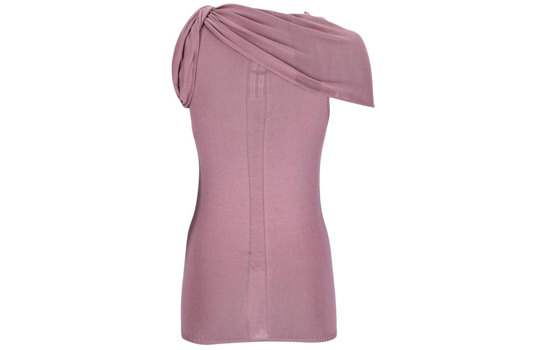 Lookbook (Women) RICK OWENS RO Slim Fit Sleeveless Tee Women Grey Pink RO01D2680VI-63