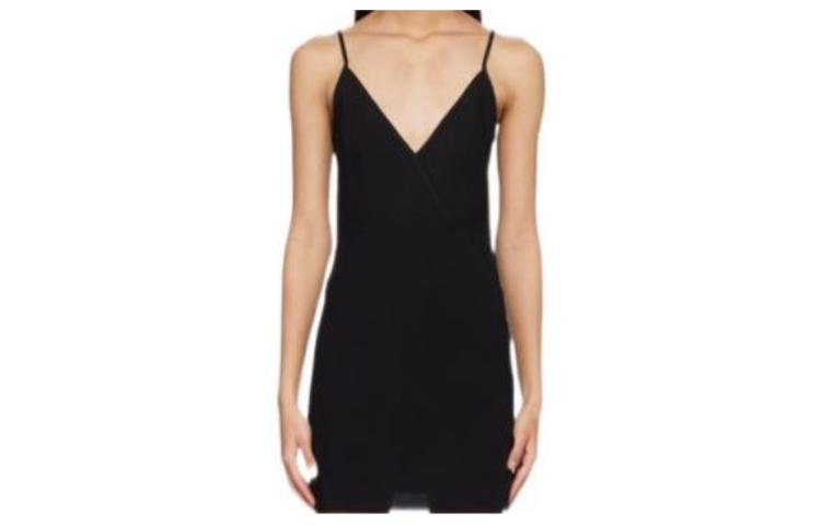 Order (W) Rick Owens RO Gaun Slip Leher-V Warna Pepejal RP01C5559Y-09