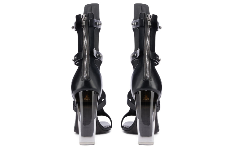 (W) Rick Owens RO Spartans 'Black Leather Metal Stud Open-Toe' 圖 4