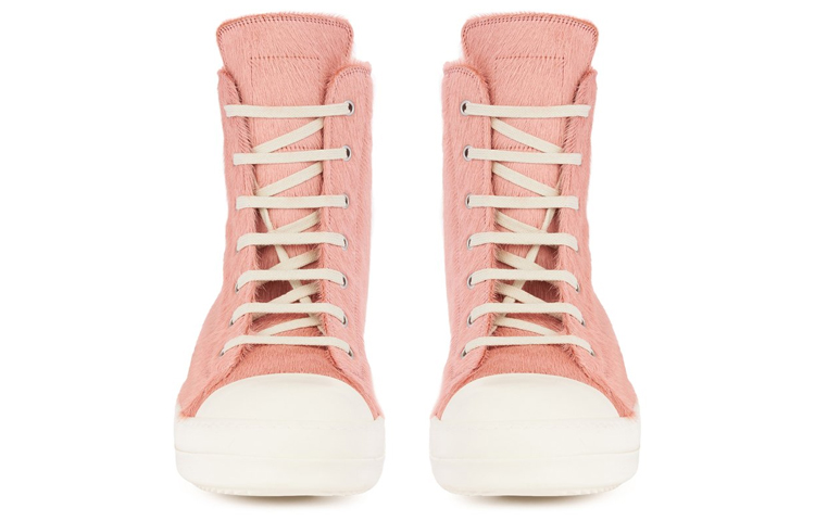 (W) Rick Owens Runway High-Top Sneaker 'Pink Fur Zip' 圖 3