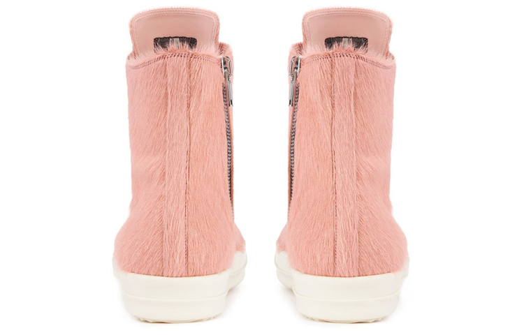 (W) Rick Owens Runway High-Top Sneaker 'Pink Fur Zip' 圖 4
