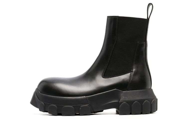 (W) Rick Owens Slip-On Chelsea Boot 'Black Calfskin'