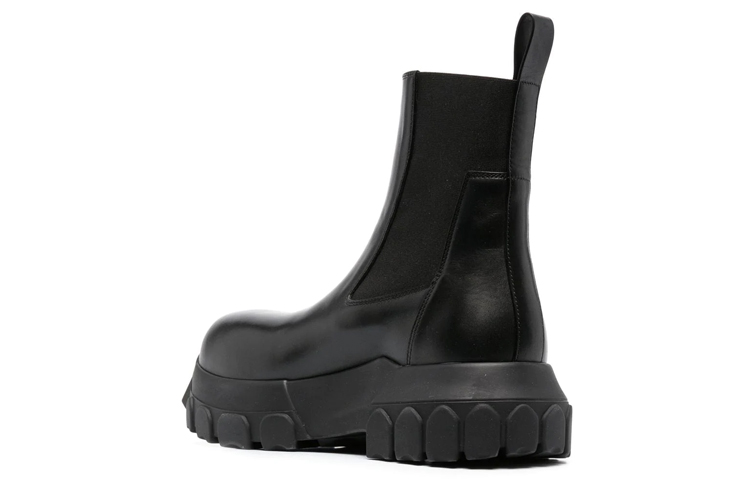 (W) Rick Owens Slip-On Chelsea Boot 'Black Calfskin' 圖 3
