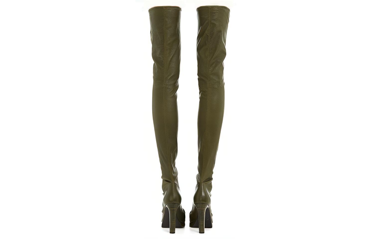 Lookbook (W) Rick Owens Scarpe Alta Elasticizzate ''Verde'' RP02A7824LS-15