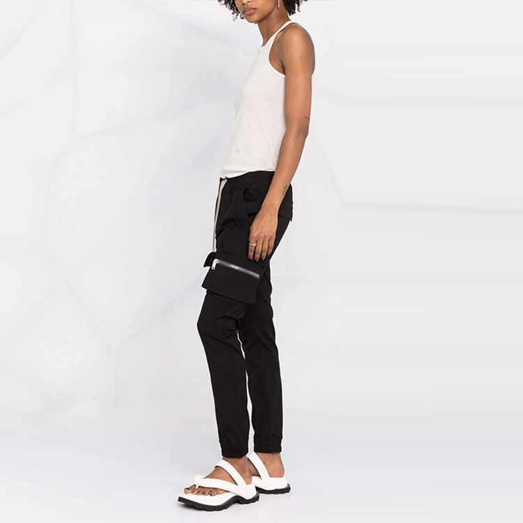 Purchase (W) RICK OWENS SS22 Seluar Hitam Zipper Poket Solid Terperinci RP01B4323TE-09