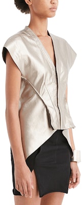(Women) RICK OWENS SS22 Solid Sleeveless Tailored Vest Warm Silver. RP01B4709LLPM-98 Purchase (Women) RICK OWENS SS22 Solid Sleeveless Tailored Vest Warm Silver. RP01B4709LLPM-98
