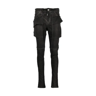 (Women) RICK OWENS SS23 Strap Detail Skinny Jeans Women Black DS01C6312SDK-78