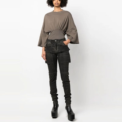 (W) RICK OWENS SS23 皮帶細節緊身牛仔褲 女款 黑色 DS01C6312SDK-78 Lookbook (W) RICK OWENS SS23 皮帶細節緊身牛仔褲 女款 黑色 DS01C6312SDK-78