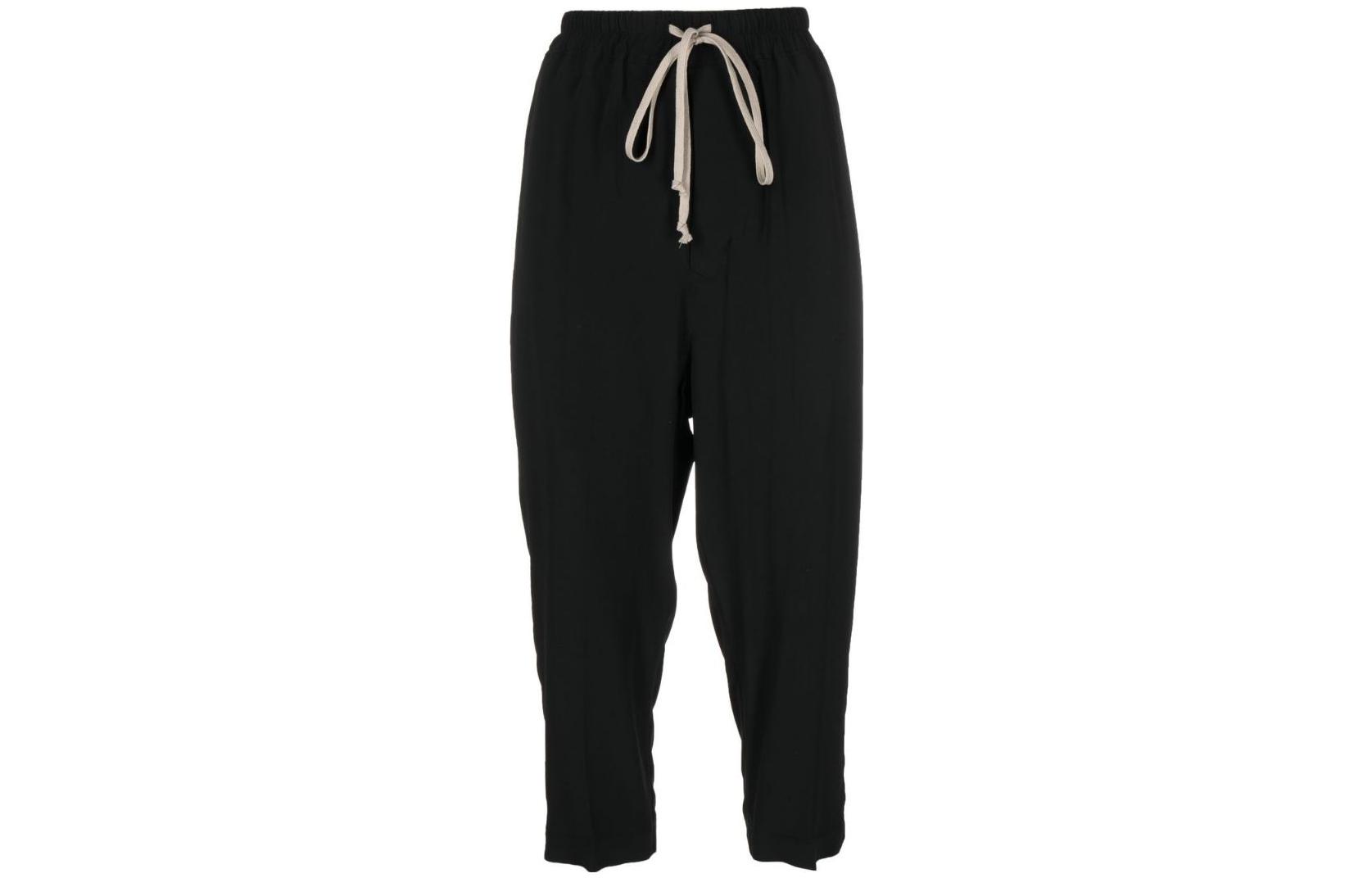 Order (W) RICK OWENS SS23 Seluar Tinggi Pinggang Hitam Untuk Wanita RP01C5303CC-09