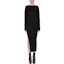 Purchase (Women) RICK OWENS SS24 Black Knitted Side-Slit Midi Skirt RP01D2634RIBM-09