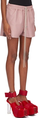 (W) Rick Owens SS24 側開衩中腰休閒短褲 灰粉色 RO01D2387LLP-63 Purchase (W) Rick Owens SS24 側開衩中腰休閒短褲 灰粉色 RO01D2387LLP-63