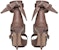 (W) Sandal Tumit Tinggi Rick Owens Tecuatl SS20 'Dust' RP20S1841LSL-34