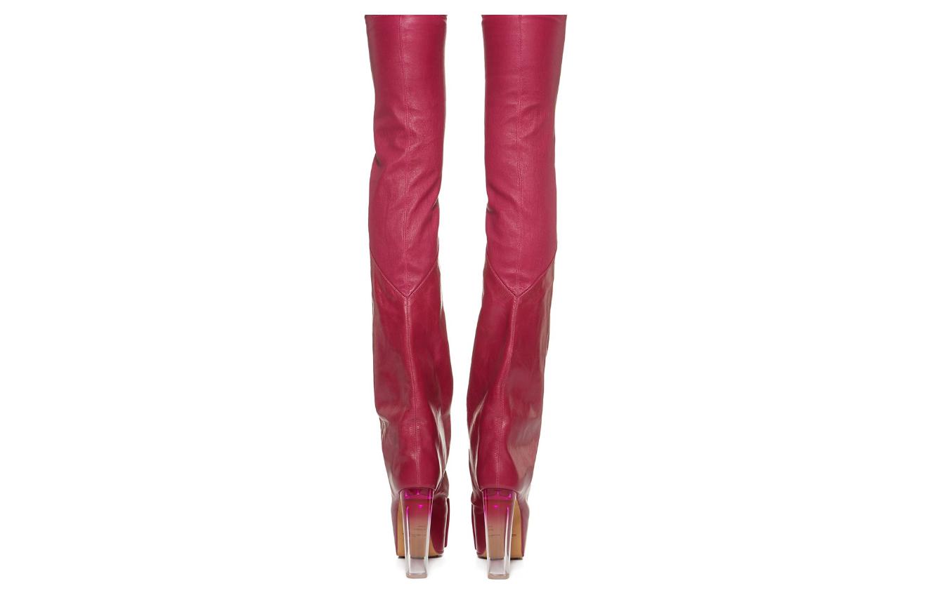 (W) Rick Owens Thigh High Sock Boot 'Pink' 圖 3