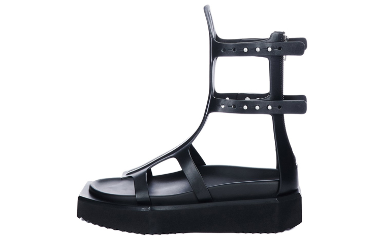 (Women) Rick Owens Turbo Cyclops Spartan 'Black Calfskin Open-Toe' RP01C5871LPO-09
