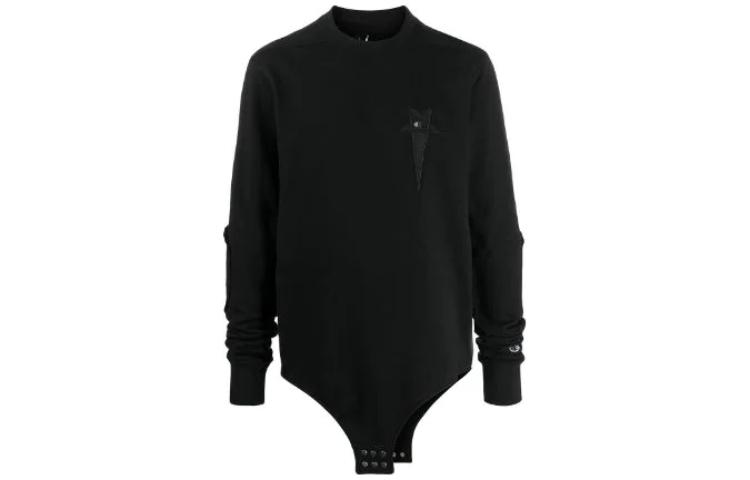 Order (W) 릭 오웬스 x 챔피언 자수 로고 폴로 긴팔 블랙 CM20S0008215089-09