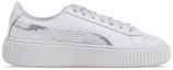 Order (W) Puma Basket Platform Kelabu Bling 367237-02