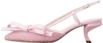 Buy (Women) Roger Vivier 5.5cm 'Pink Fabric Bow Slingback Kitten Heels' RVW63836510SKJ1K47
