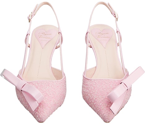 (Women) Roger Vivier 5.5cm 'Pink Fabric Bow Slingback Kitten Heels' RVW63836510SKJ1K47 Lookbook (Women) Roger Vivier 5.5cm 'Pink Fabric Bow Slingback Kitten Heels' RVW63836510SKJ1K47