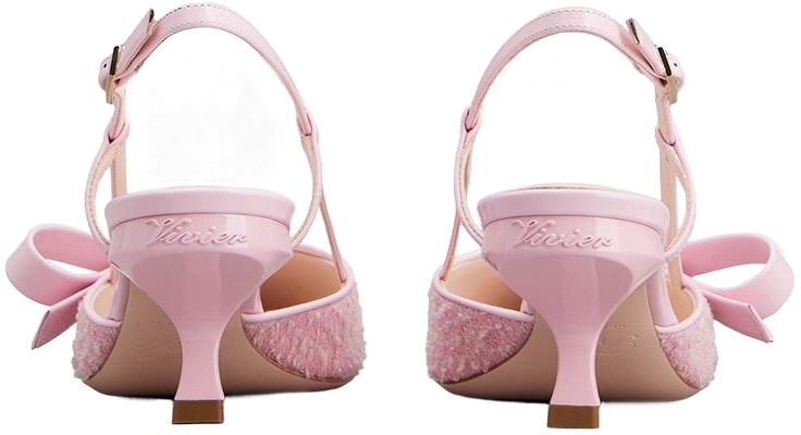 (Women) Roger Vivier 5.5cm 'Pink Fabric Bow Slingback Kitten Heels' RVW63836510SKJ1K47 Shop (Women) Roger Vivier 5.5cm 'Pink Fabric Bow Slingback Kitten Heels' RVW63836510SKJ1K47