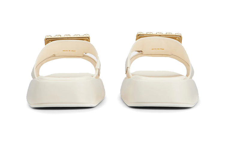 (W) Roger Vivier 'Beige Buckle Fashion Slides' 圖 5