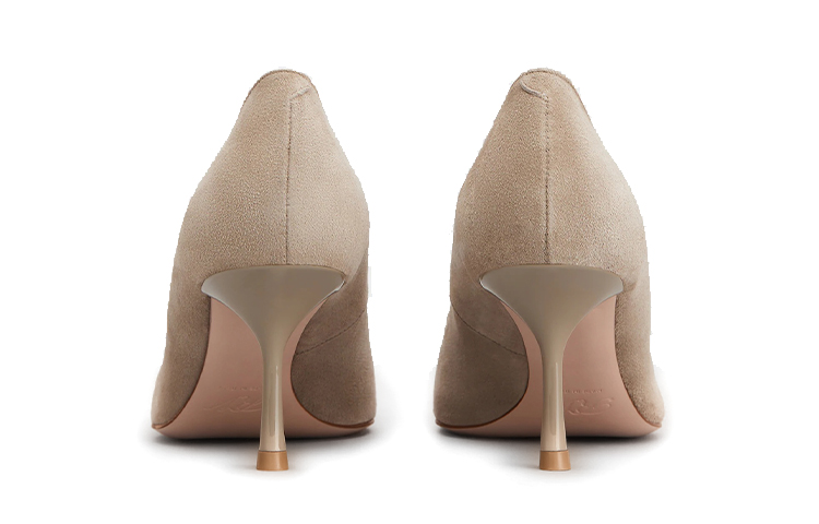 (W) Roger Vivier 'Beige Buckle Suede Calfskin High Heels' 圖 4