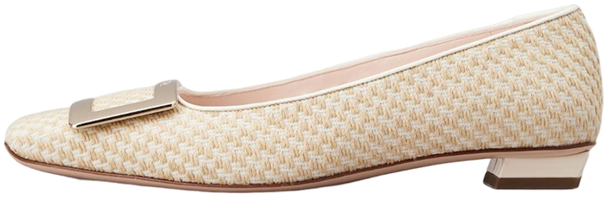 (W) Roger Vivier 'Kanvas Beige dengan Gesper Metalik' RVW00726770NN61J04 Buy (W) Roger Vivier 'Kanvas Beige dengan Gesper Metalik' RVW00726770NN61J04