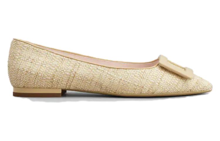 (W) Roger Vivier 'Beige Fabric Pointed-Toe CMFT Casual Flat' 圖 2
