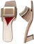 Lookbook (W) Roger Vivier Beige Lakleer Metalen Gesp Blokhak Vierkante Neus Mule RVW65832800D1PC415