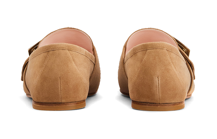 (W) Roger Vivier 'Brown Buckle Suede Leather Flats' 圖 4