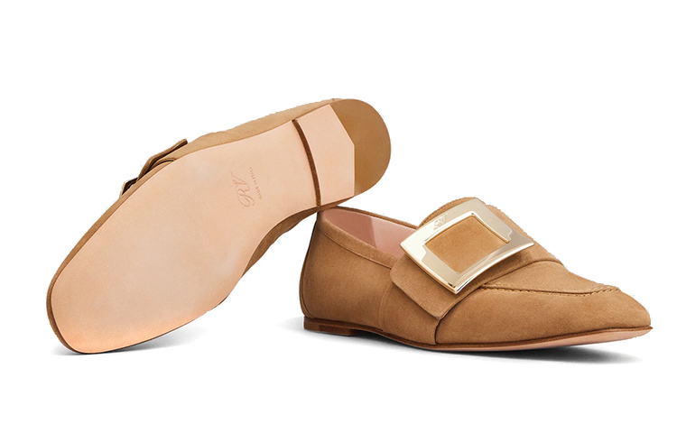 (W) Roger Vivier 'Brown Buckle Suede Leather Flats' 圖 5