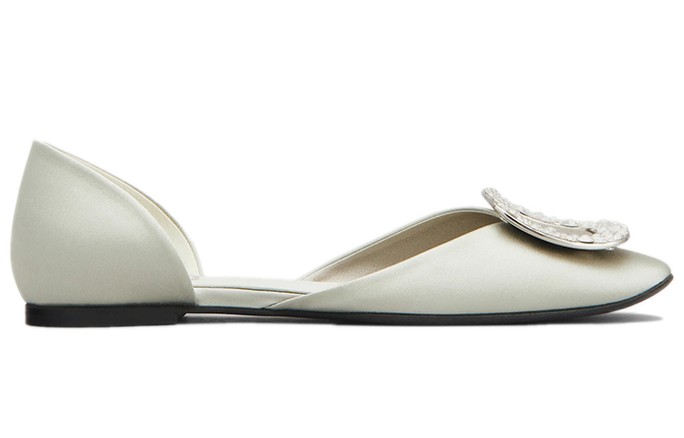 (W) Roger Vivier 'Crystal Satin Ballet Flats Silver' 圖 2