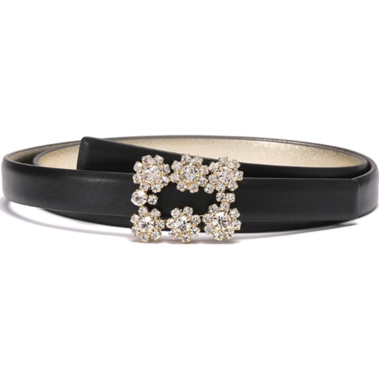 (Women) Roger Vivier  Floral Buckle Narrow Leather Belt. RCWC0AD0000XMAB999 圖 2