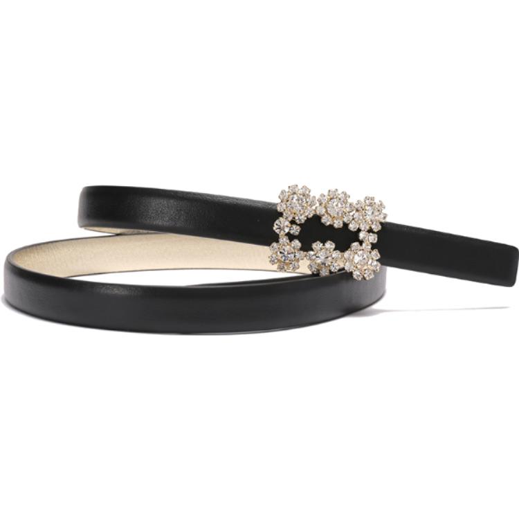 (Women) Roger Vivier  Floral Buckle Narrow Leather Belt. RCWC0AD0000XMAB999 圖 5