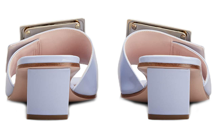 (W) Roger Vivier 'Love Patent Metal Buckle Fashion Sandals Purple' 圖 5