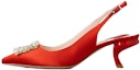 Buy (W) Roger Vivier 'Kasut Tumit Tinggi Gesper Kain Jingga' RVW63834500RS0R401