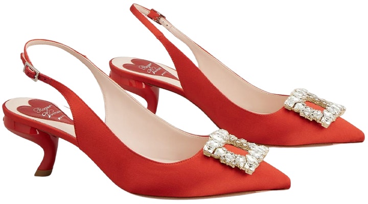 (W) Roger Vivier 'Kasut Tumit Tinggi Gesper Kain Jingga' RVW63834500RS0R401 Order (W) Roger Vivier 'Kasut Tumit Tinggi Gesper Kain Jingga' RVW63834500RS0R401