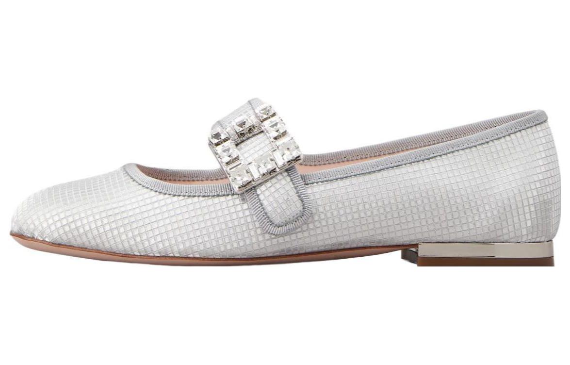(W) Roger Vivier 'Silver Casual'