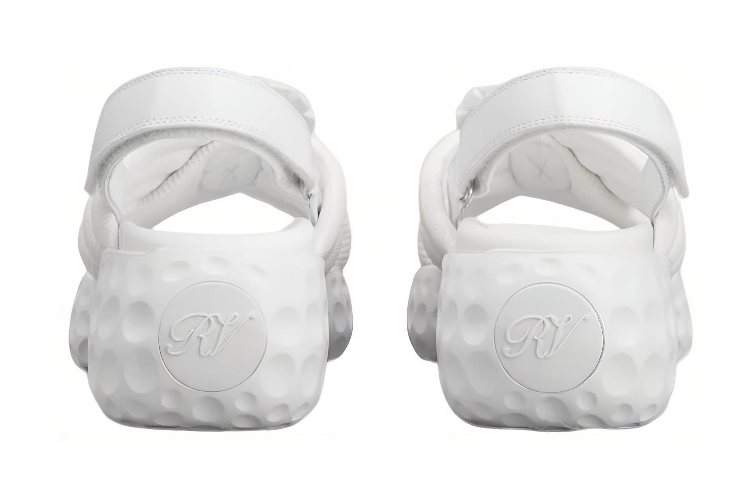 (W) Roger Vivier 'White Crystal Buckle Fabric Sandals' 圖 4