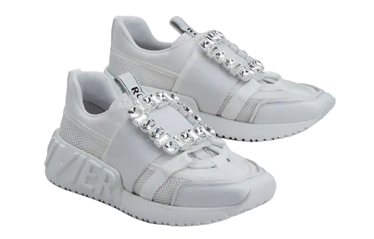 (W) Roger Vivier 'White Crystal Buckle Sneakers' 圖 2