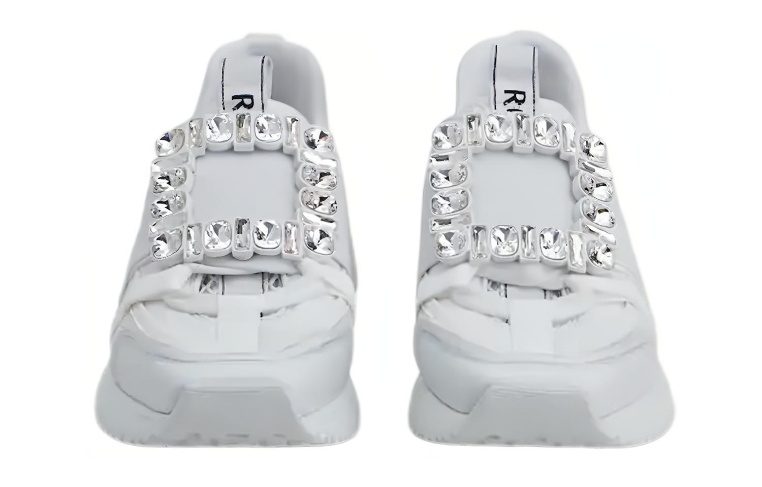 (W) Roger Vivier 'White Crystal Buckle Sneakers' 圖 3